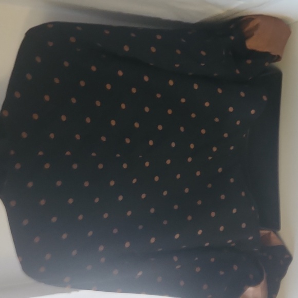 EDGE Light Open no button Brown Polka Dot Black blazer Small - Picture 5 of 11